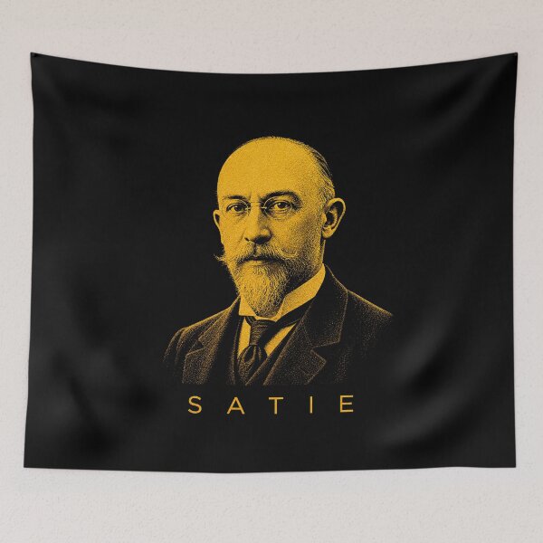 Item preview, Erik Satie golden poster designed and sold by CMYKStudio.