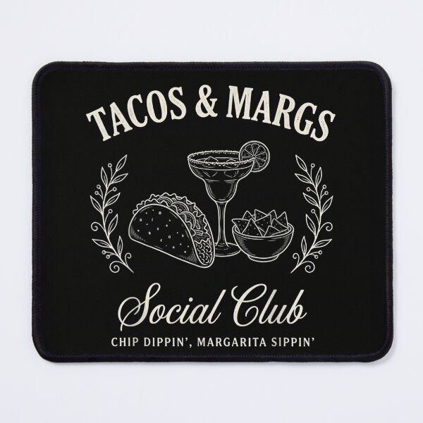 Item preview, Tacos and Margs Social Club Chip Dippin Margarita Sippin Foodie Art designed and sold by ToyaVitoricu.