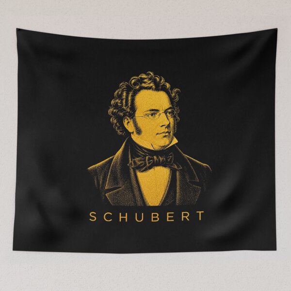 Item preview, Franz Schubert golden poster designed and sold by CMYKStudio.