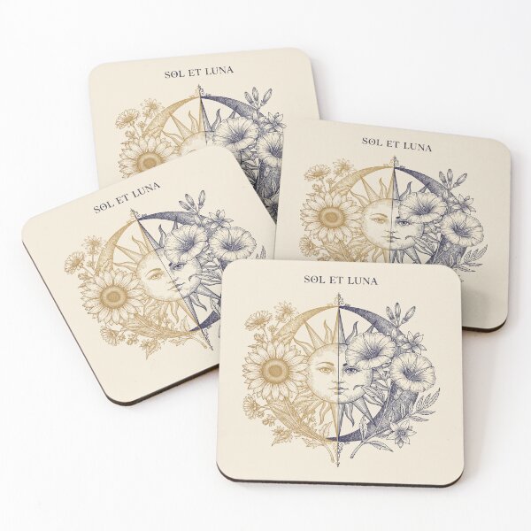 Item preview, Sol Et Luna Sun Moon Botanical Vintage Art designed and sold by PixelQ.