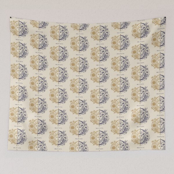 Item preview, Sol Et Luna Sun Moon Botanical Vintage Art designed and sold by PixelQ.