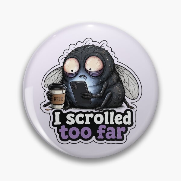 Item preview, Doomscrolling Fly Sticker designed and sold by YuliaHulia.