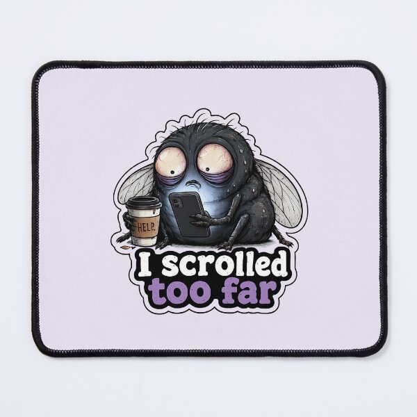 Item preview, Doomscrolling Fly Sticker designed and sold by YuliaHulia.