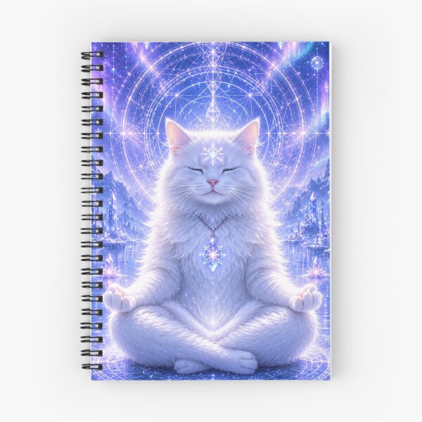 Item preview, Future Dream Escapes Aurora Spirit Cat Frozen Celestial Crystal Fantasy Art designed and sold by Mindworx21.
