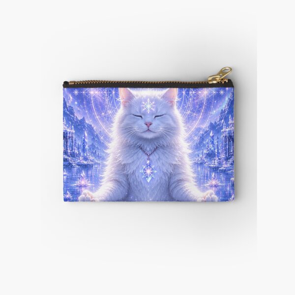 Item preview, Future Dream Escapes Aurora Spirit Cat Frozen Celestial Crystal Fantasy Art designed and sold by Mindworx21.