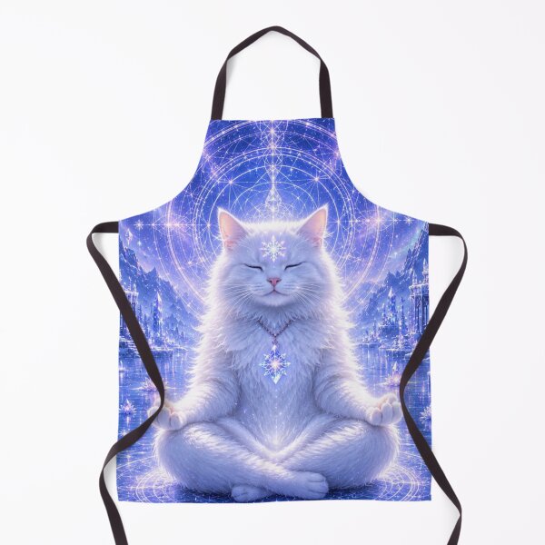 Item preview, Future Dream Escapes Aurora Spirit Cat Frozen Celestial Crystal Fantasy Art designed and sold by Mindworx21.