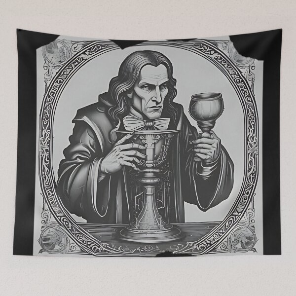Item preview, Victorian Vampire Alchemist Portrait Patch, Gothic Holy Grail Art designed and sold by DarkOriginArts.