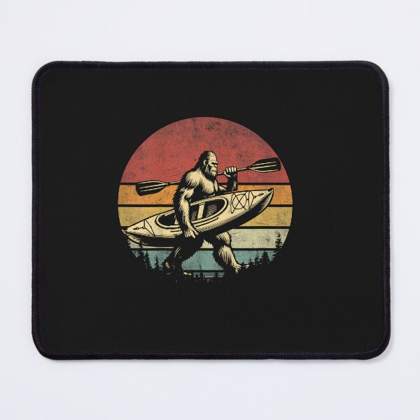 Item preview, Funny Retro Bigfoot Kayaking Cool Vintage Sasquatch Kayaking , Small, Black designed and sold by FrankIsabel.