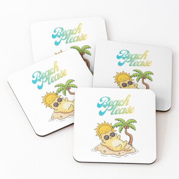 Item preview, Beach Please Cat On Beach Funny Logo designed and sold by logowannawear.