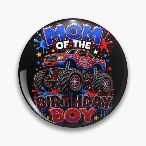 Item preview, Mom Of The Birthday Boy Spider Monster Truck Hero Theme Party Gift designed and sold by Daisy Grimes.