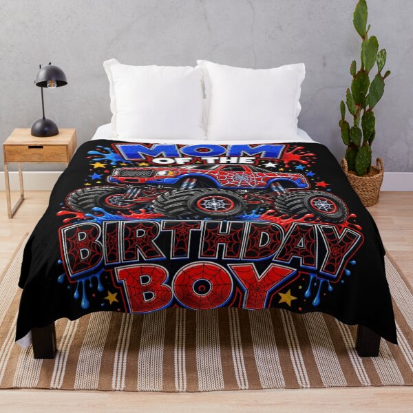Item preview, Mom Of The Birthday Boy Spider Monster Truck Hero Theme Party Gift designed and sold by Daisy Grimes.