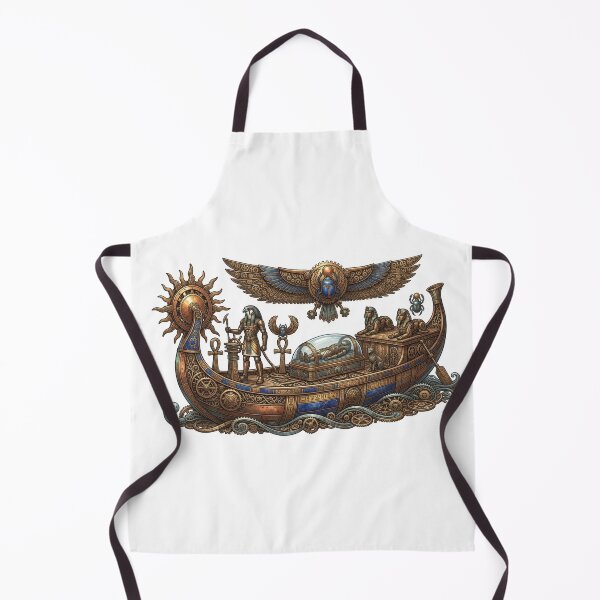Item preview, Ancient Egyptian Solar Barque Steampunk Art | Pharaoh Afterlife Boat Mythology Design designed and sold by Queen Cleopatra.