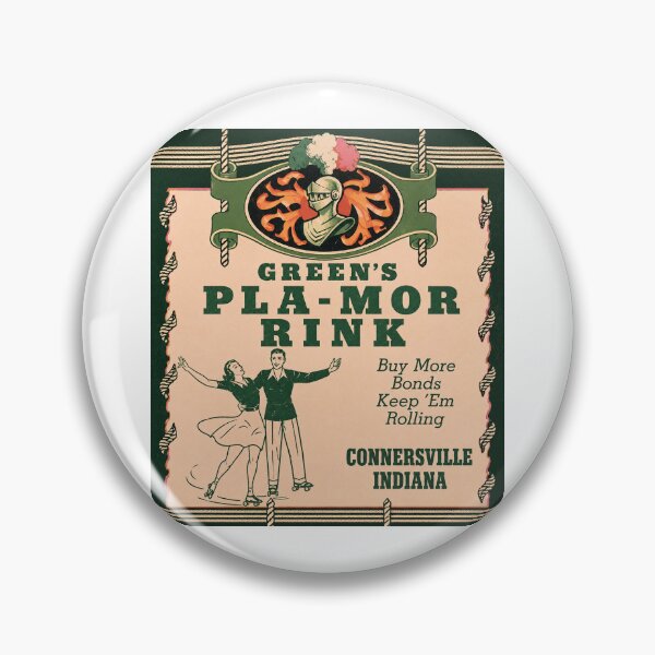 Item preview, Green's Pla-Mor Rink Connersville Indiana Roller Skating Rink Sticker Decal Label designed and sold by tislord.