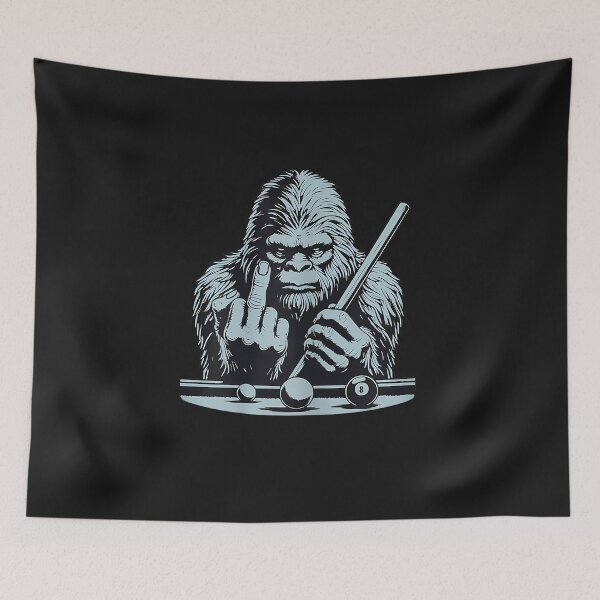 Item preview, Funny Retro Bigfoot Sasquatch Billiards Bassquatch Pool designed and sold by FrankIsabel.