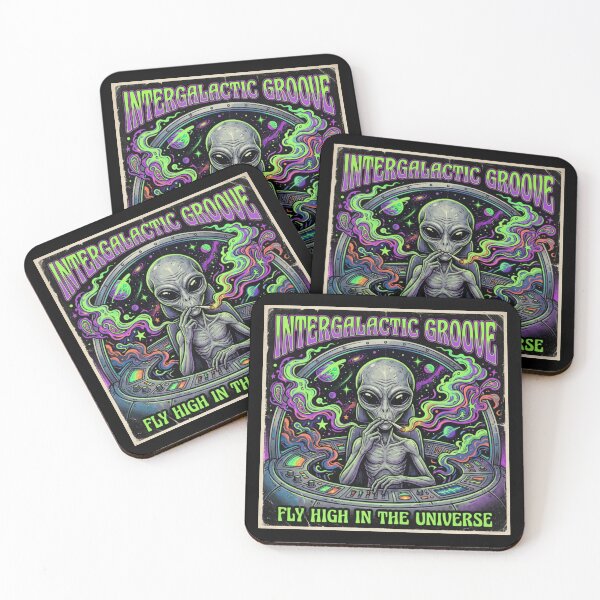 Item preview, Smoking Alien UFO designed and sold by ALL ART .
