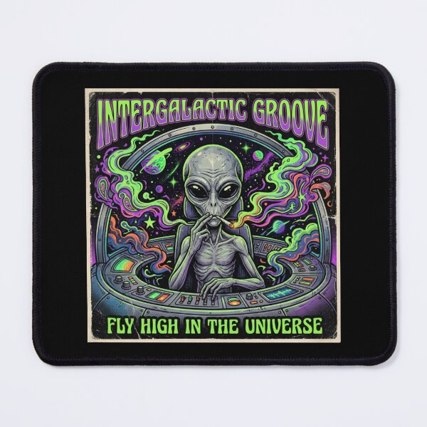 Item preview, Smoking Alien UFO designed and sold by ALL ART .