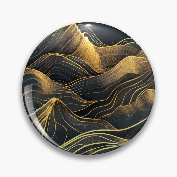 Item preview, Fantasy Golden And Black Midnight Mountains Abstract Designs designed and sold by DEC02.