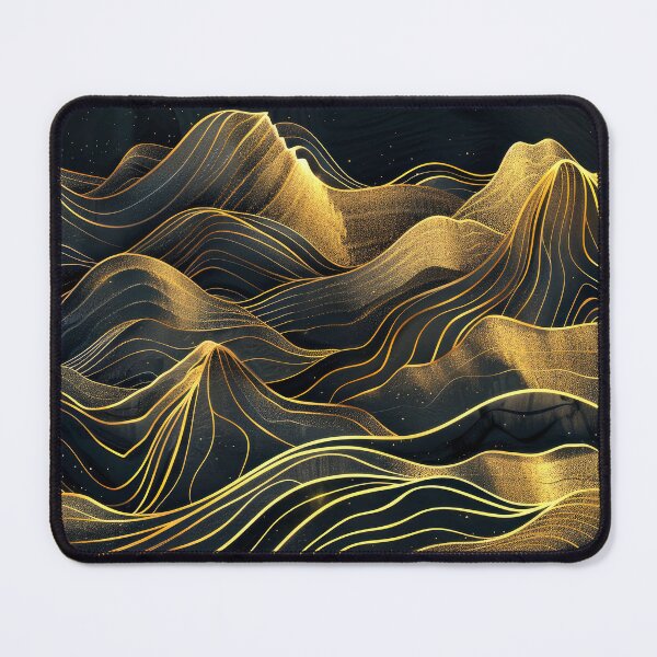 Item preview, Fantasy Golden And Black Midnight Mountains Abstract Designs designed and sold by DEC02.