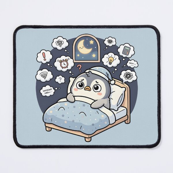 Item preview, Overthinking Again Penguin designed and sold by dreephic22.