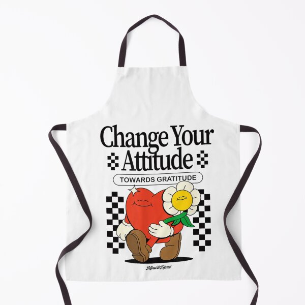 Item preview, Change Your Attitude Towards Gratitude Retro Heart And Flower Positive Mental Health designed and sold by Chaya Reid.