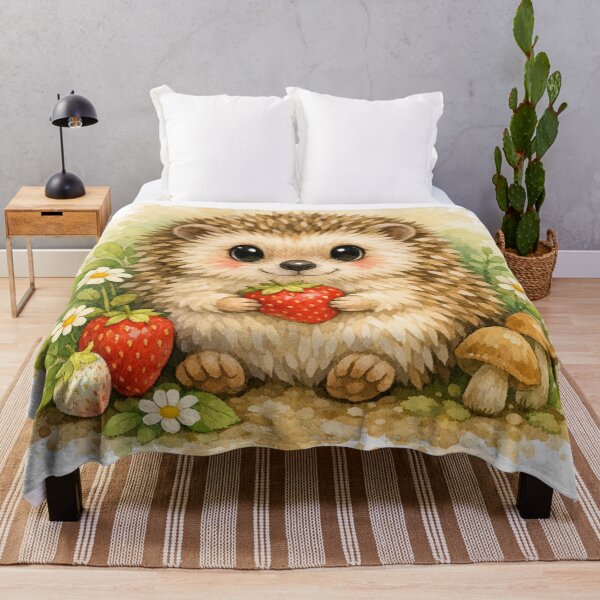 Item preview, Cute Watercolor Baby Hedgehog Illustration designed and sold by wipaspace.