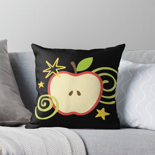 Item preview, Healthy Red Apple Fruit Slice With Yellow Stars And Green Swirls Art designed and sold by Chaya Reid.