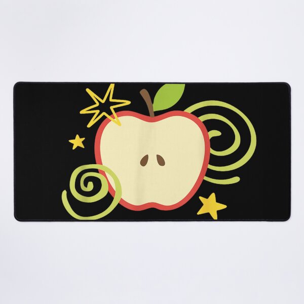 Item preview, Healthy Red Apple Fruit Slice With Yellow Stars And Green Swirls Art designed and sold by Chaya Reid.