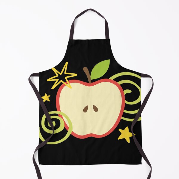 Item preview, Healthy Red Apple Fruit Slice With Yellow Stars And Green Swirls Art designed and sold by Chaya Reid.
