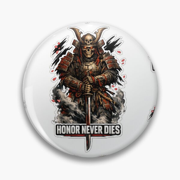 Item preview, Honor Never Dies Skeleton Samurai Katana Warrior Sticker designed and sold by Ecocrushstudio.