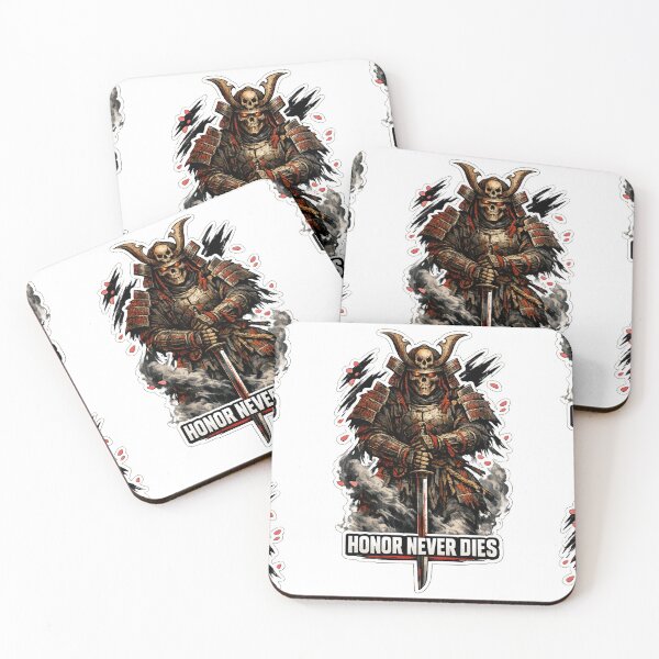 Item preview, Honor Never Dies Skeleton Samurai Katana Warrior Sticker designed and sold by Ecocrushstudio.