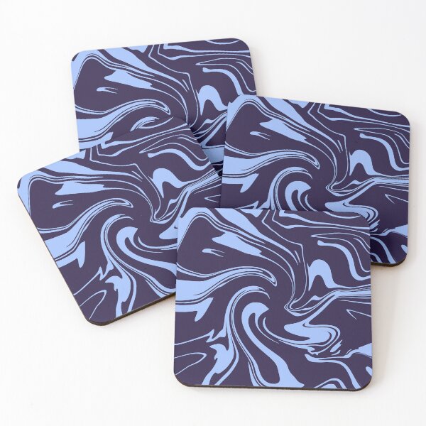 Item preview, Midnight Blue & Lavender Fluid Marble designed and sold by CaramelCo.