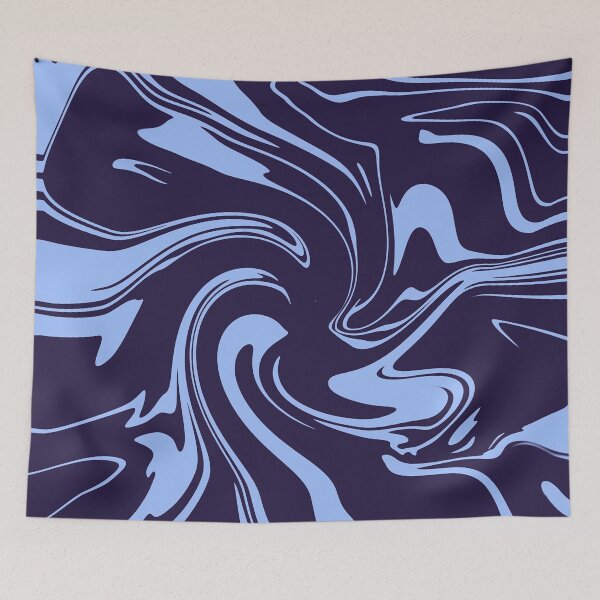 Item preview, Midnight Blue & Lavender Fluid Marble designed and sold by CaramelCo.