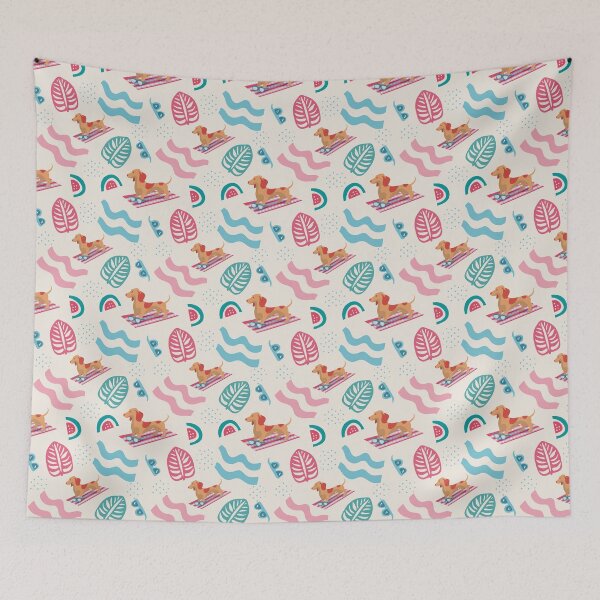 Item preview, Beach Dachshund Dog designed and sold by IvysCreativityHouse.
