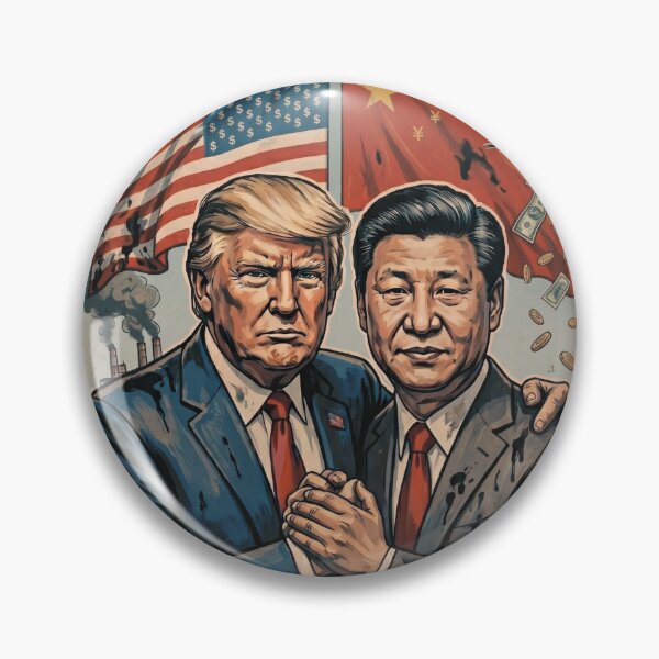 Item preview, Capitalism World: Vintage Satirical Propaganda Poster of Trump and Xi designed and sold by 1SINGHA.