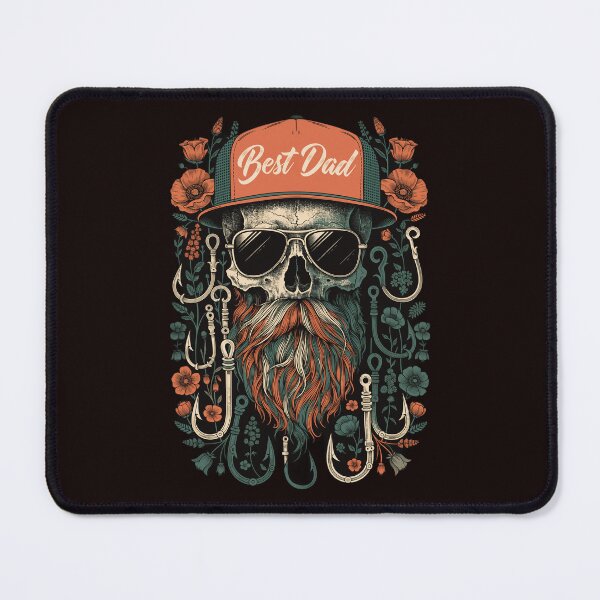 Item preview, Legendary Dad Skull - Vintage Father's Day Fishing Art designed and sold by Structure-Blue.