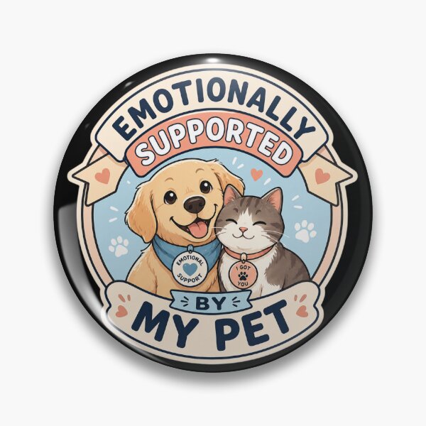 Item preview, Emotionally Supported By My Pet Cute Dog And Cat Lover Shirt designed and sold by Safe Haven Pets.