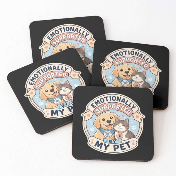 Item preview, Emotionally Supported By My Pet Cute Dog And Cat Lover Shirt designed and sold by Safe Haven Pets.