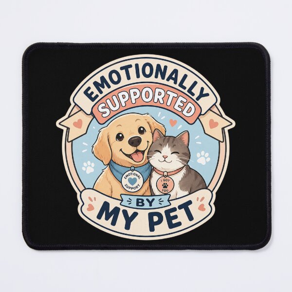 Item preview, Emotionally Supported By My Pet Cute Dog And Cat Lover Shirt designed and sold by Safe Haven Pets.