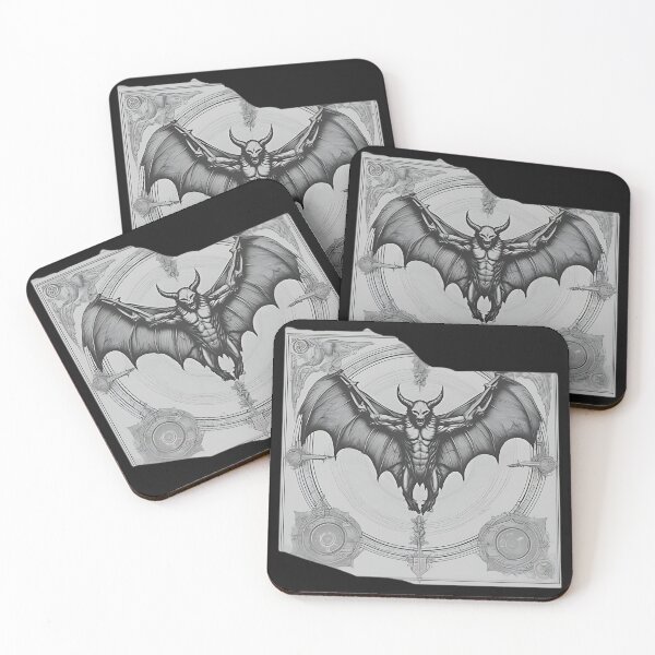 Item preview, Occult Gargoyle Demon Patch, Gothic Bat Wing Nosferatu Engraving designed and sold by DarkOriginArts.