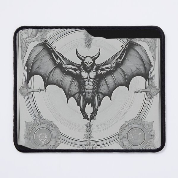 Item preview, Occult Gargoyle Demon Patch, Gothic Bat Wing Nosferatu Engraving designed and sold by DarkOriginArts.