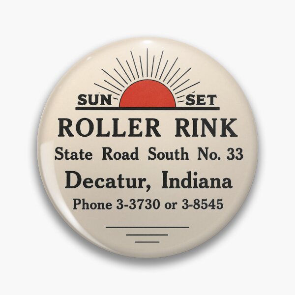 Item preview, Sunset Roller Rink Decatur Indiana Roller Skating Rink Sticker Decal Label designed and sold by tislord.
