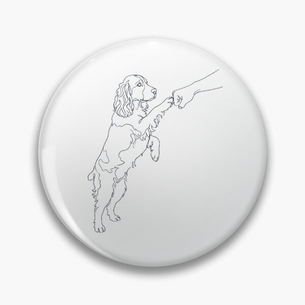 Artikelvorschau, Vintage English Springer Spaniel Paw Friend Dog Mom Dad Lover entworfen und verkauft von DoodleTortle.