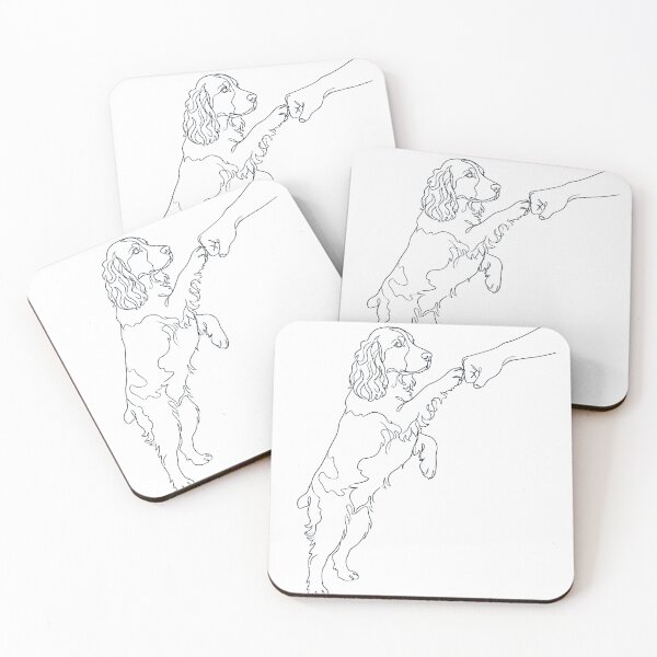 Artikelvorschau, Vintage English Springer Spaniel Paw Friend Dog Mom Dad Lover entworfen und verkauft von DoodleTortle.