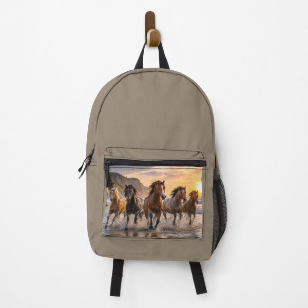 Item preview, Wild Horses Running on the Beach – Western Sunset Horse Artwork designed and sold by  QuarterHorseArt by Just my Studio.