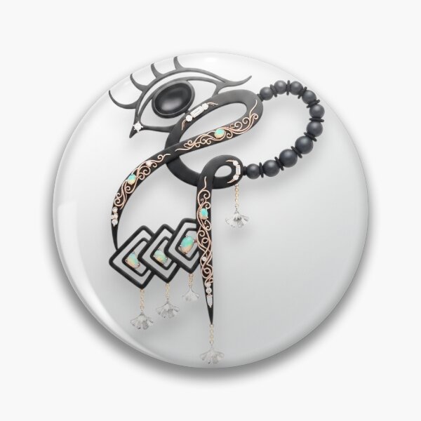 Item preview, The Obsidian Eye & Ginkgo Leaf Brooch designed and sold by blacK1982White.