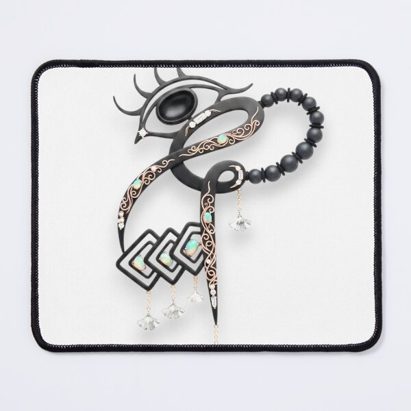 Item preview, The Obsidian Eye & Ginkgo Leaf Brooch designed and sold by blacK1982White.