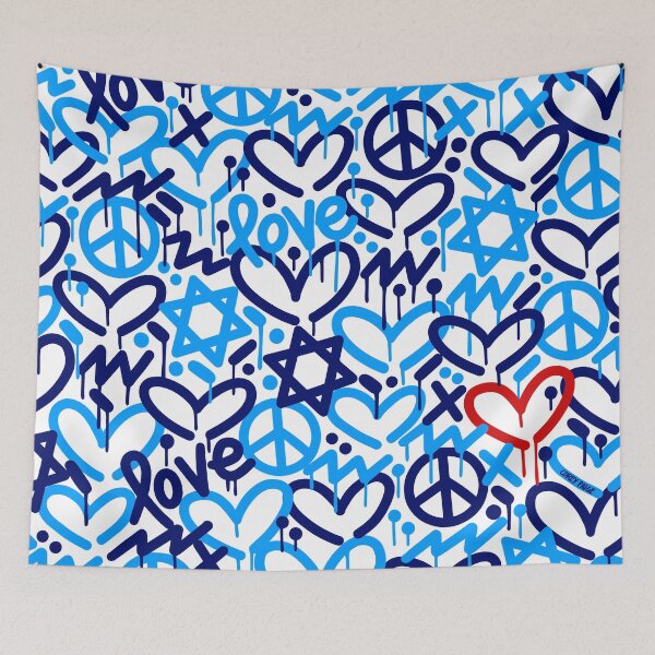 Item preview, Jewish Love Red Accent Heart designed and sold by Corey Paige Designs.