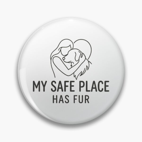 Item preview, My Safe Place Has Fur Minimal Pet Lover Mental Health Shirt designed and sold by Safe Haven Pets.