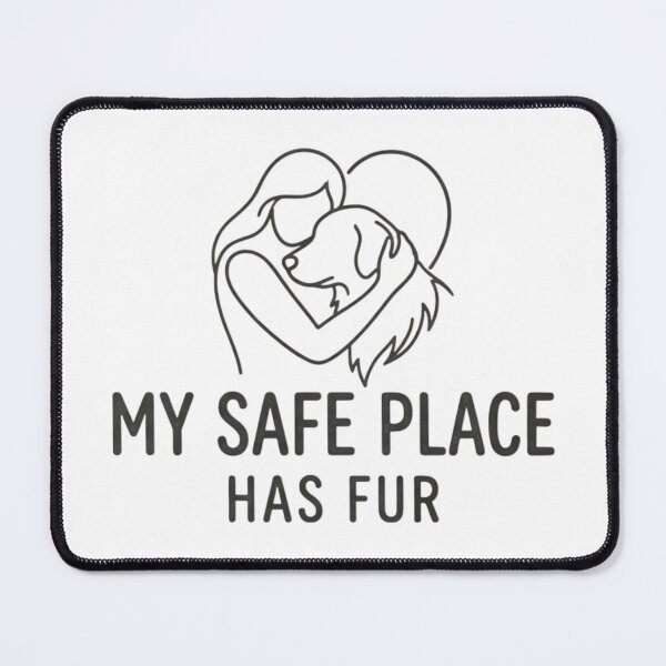 Item preview, My Safe Place Has Fur Minimal Pet Lover Mental Health Shirt designed and sold by Safe Haven Pets.