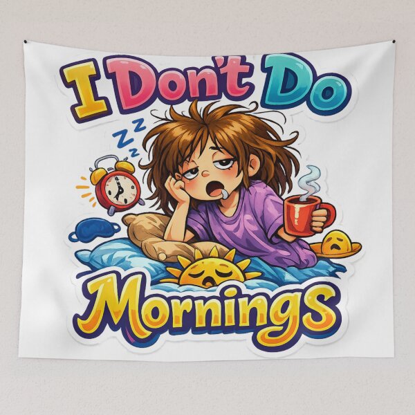 Item preview, I Don't Do Mornings designed and sold by Amberkhaan.